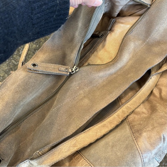 BCBGMaxAzria Tan Leather Hobo Bag - Picture 3 of 12